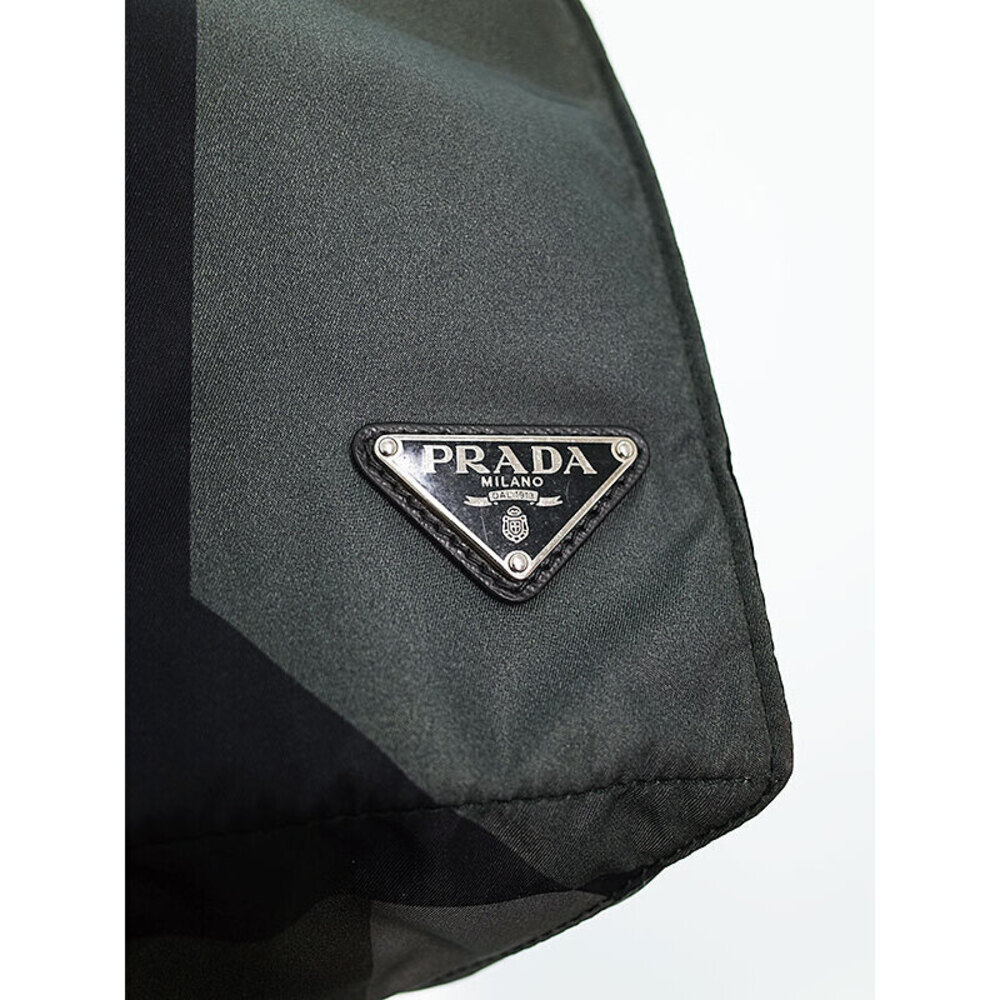 Prada Tote Shoulder Bag slate gray Camouflage saffiano leather - Picture 6 of 9